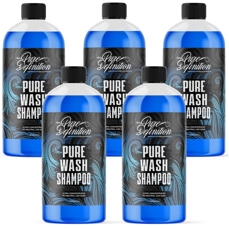 5 x 1000ml pure wash shampoo bottle by pure definition