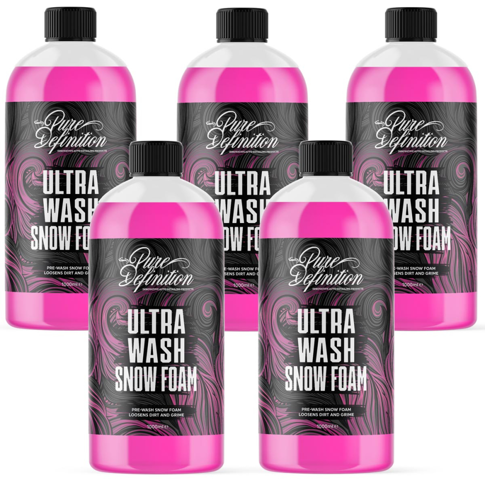 5 x 1000ml ultra wash snow foam bottle by pure definition