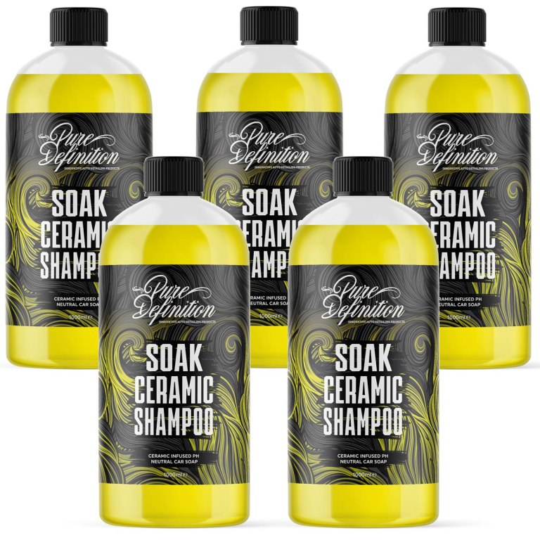 5 x 1000ml soak ceramic shampoo bottle by pure definition