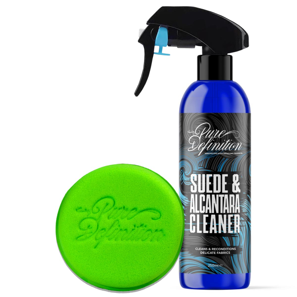 250ml bottle of suede & Alcantara Cleaner by pure definition