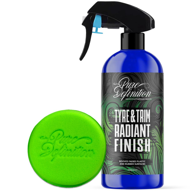 750ml bottle of tyre & trim radiant finish by pure definition