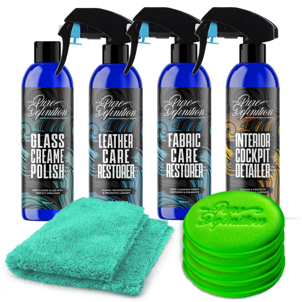 4 interior cleaning bottles by pure definition