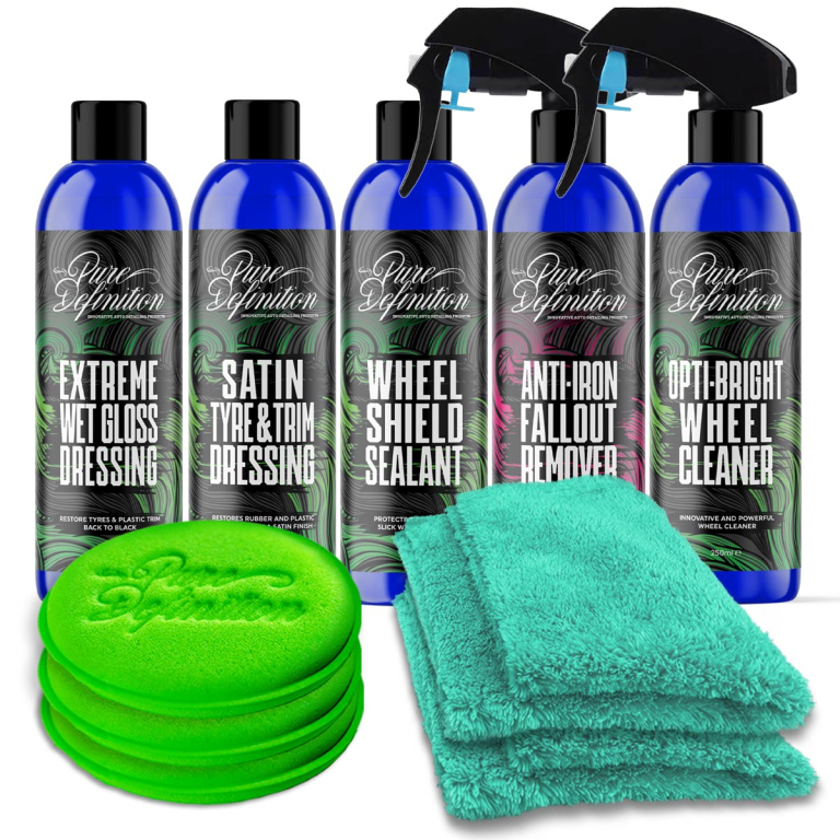 car wheel and tyre detailing kit for new look finish by pure definition
