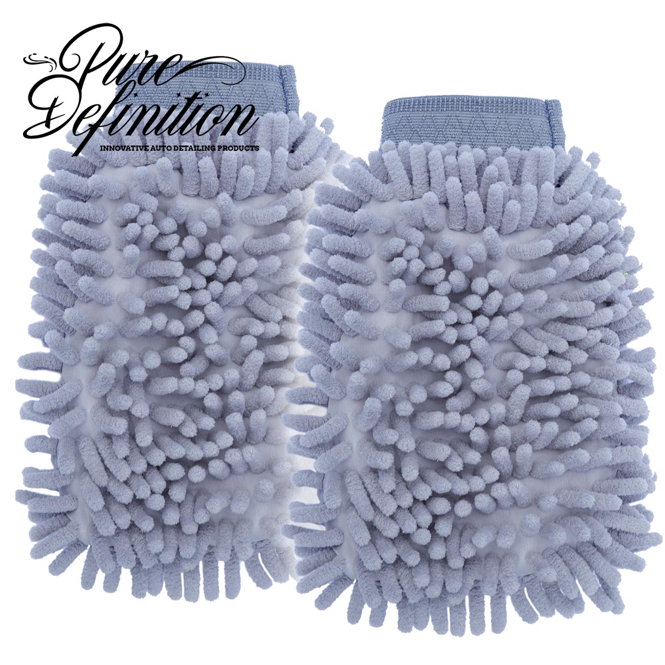 Chenille Wash Mitts x 2 by pure definition